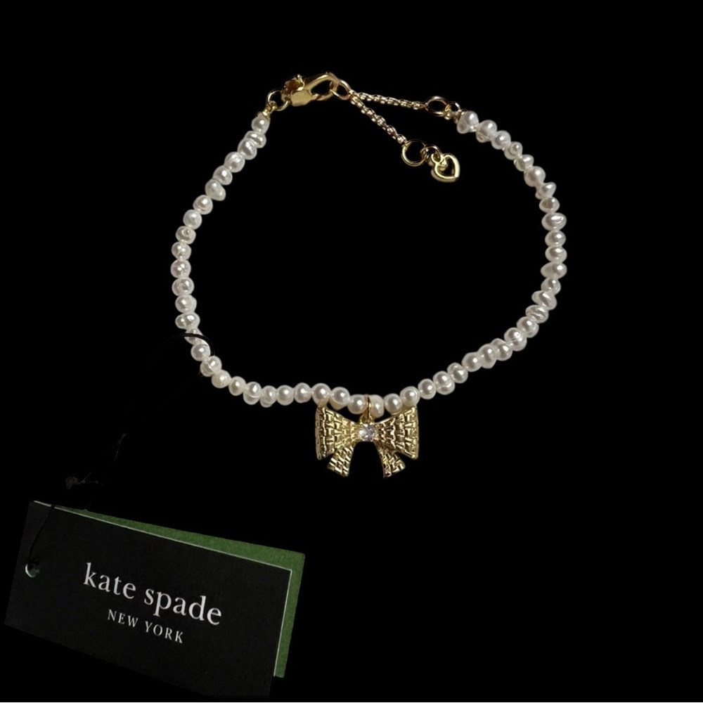 $98 Kate Spade Wrapped In A Bow Pearl‎ Charm NWT - Picture 6 of 7